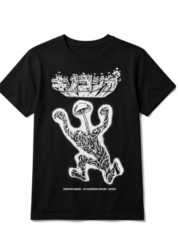 Shirt mockup B UFO Mushroom Invasion T-SHIRT! preorder for July